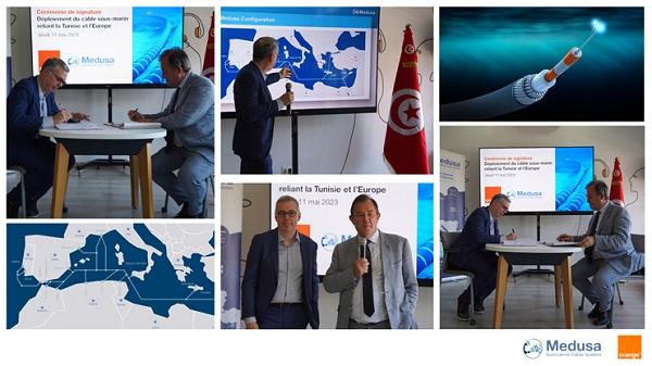 توقيع اتفاقية بين أورنج تونس وMedusa Submarine Cable System لتركيز الكابل البحري الجديد الرابط بين بنزرت وأوروبا