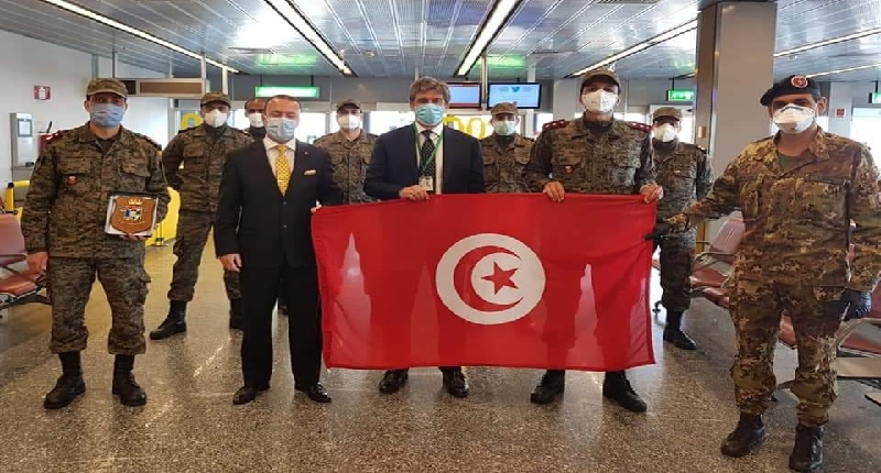 روما : توديع الوفد العسكري الطبي التونسي