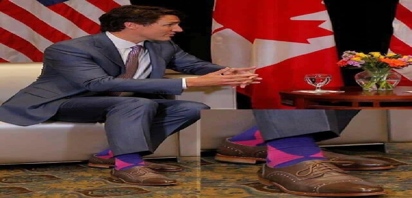 جوارب رئيس وزراء كندا تثيرالإستغراب