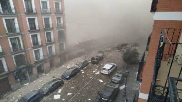 انفجار هائل وسط العاصمة الاسبانية مدريد